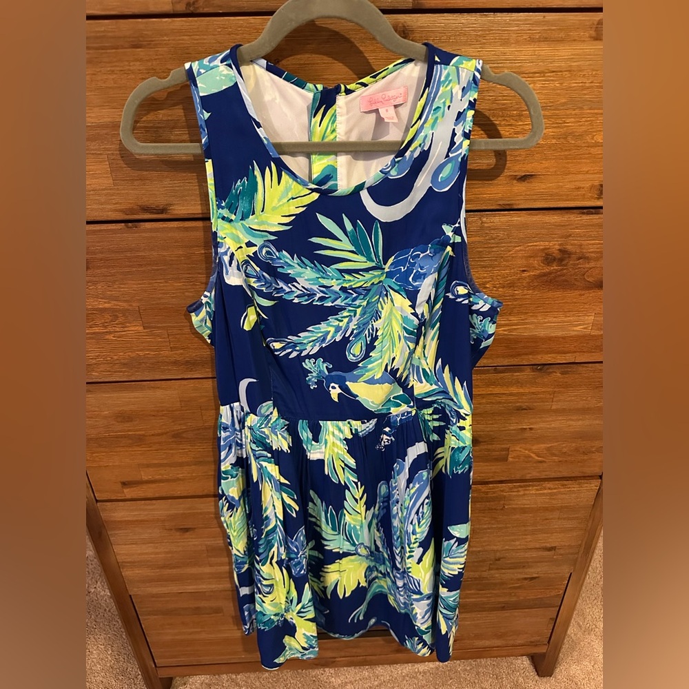 Lilly Pulitzer Kassia Dress Twilight Blue Nest to Nothing Women's Size 8